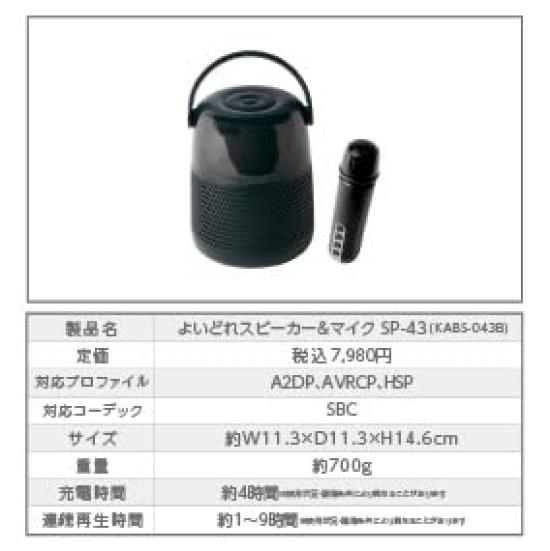 LITHON Yoidore Speaker Microphone Perfect for everyday use as a or for karaoke after a night out at Microphone and speaker set with vocal cut & SP-43.