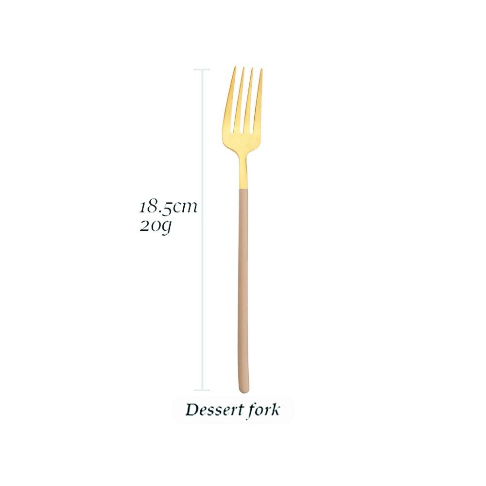 Набор столовых приборов из коричневого золота, столовое серебро, высококачественные столовые приборы, вилки, ножи, набор ложек для кухонного набора столовой посуды