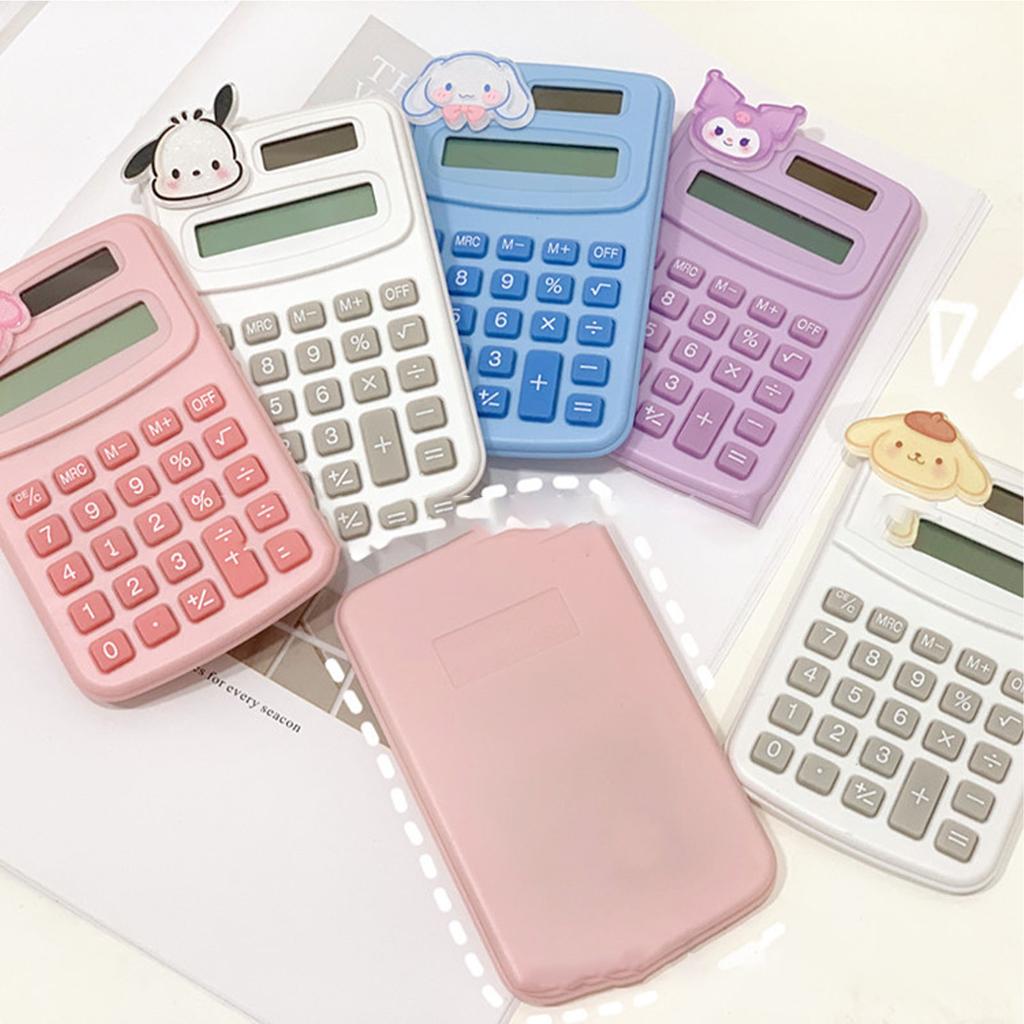 Cartoon Calculator Multifunctional Handheld Small Pocket Calculator with LED Display for Desktop Off