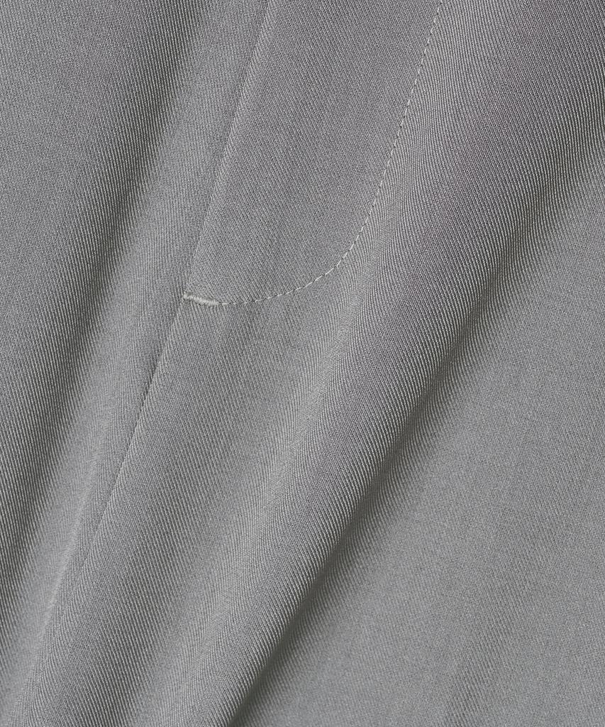 NOIRER 80S Classic One-Pleat Wide Slacks (Gray)