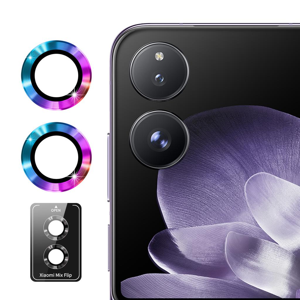 ENKAY HAT PRINCE 1Set For Xiaomi Mix Flip 5G Camera Lens Protector Metal Ring Lens Film