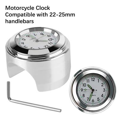 Светящиеся часы, универсальные водонепроницаемые часы для крепления на руль мотоцикла, термометр 22-25 мм, датчик температуры, аксессуары для мотоциклов, часы для мотоцикла