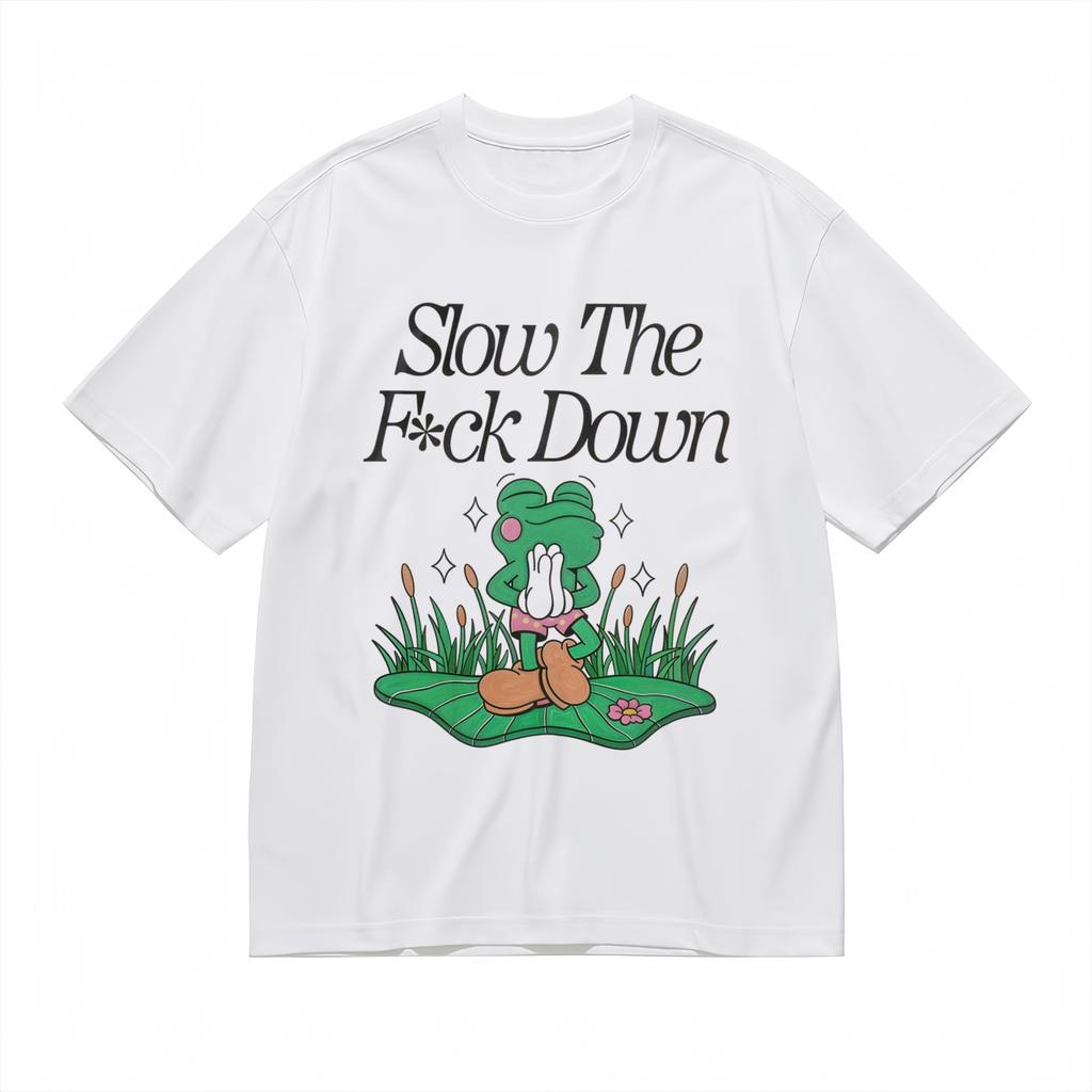 Women's T-Shirt Mens Womens Tees Top With Chill Frog Art Graphic Unisex White 100% Cotton Tops Summer