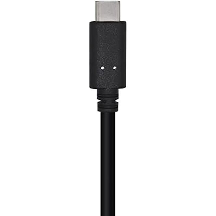 AISENS A107-0449 Câble USB 3.1 Gen2 10 Gbps 3 A, type USB-C/M-A/M, noir, 0,5 m