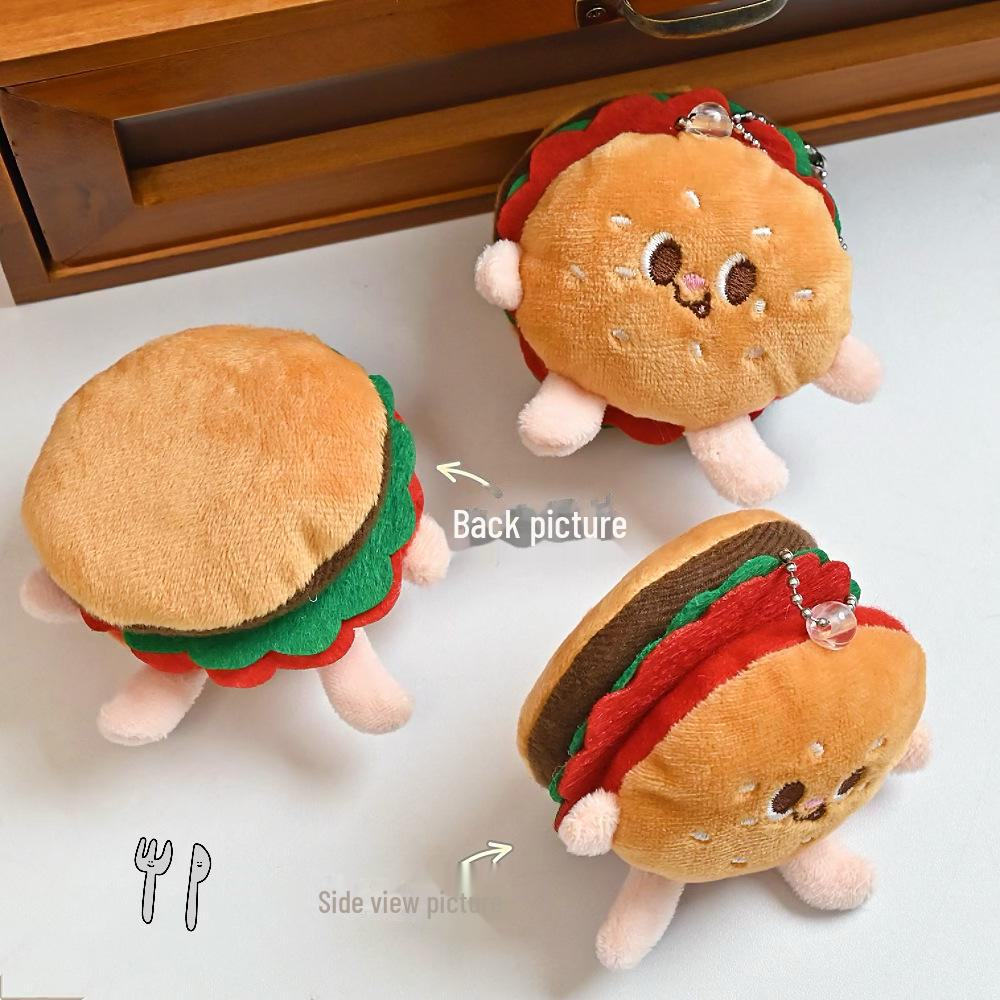 Милая креативная плюшевая подвеска в виде гамбургера - забавная кукла-еда для сумок