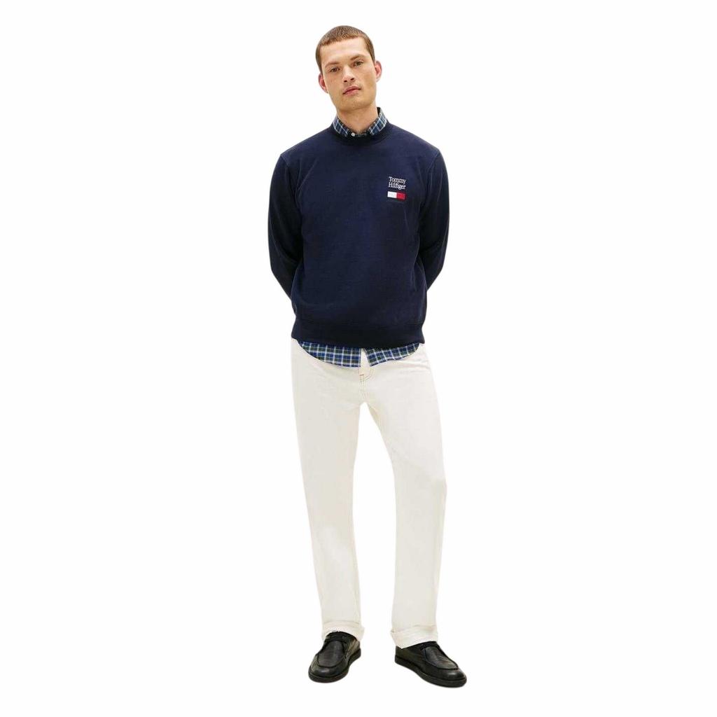 Tommy Hilfiger Mens Embroidered Logo Sweatshirt