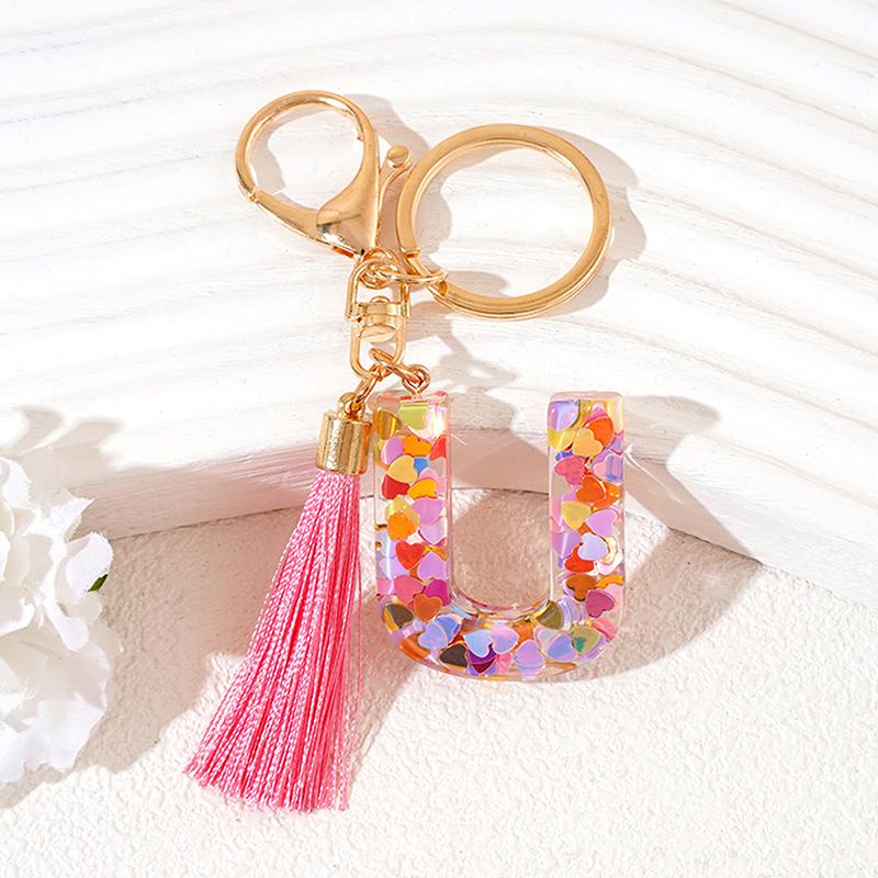 Брелок из смолы с буквами AZ 26, инициалами, бабочкой, кисточкой, подвеской, брелоком, изысканным украшением для рюкзака, аксессуарами, подарками