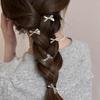 6 Pieces Of Women'S  Golden Bow Mini Hairpins, Sweet And Cool Girl Bangs Hairpins And Hair Accessories