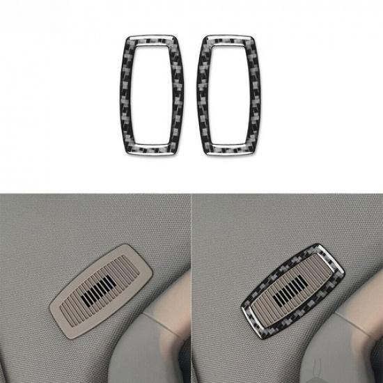 Carbon Fiber Front Roof Air Vent Outlet Frame Sticker For BMW 7 Series F01 09-14