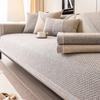 1pc Cotton Line Sofa Cover Solid Color Non-slip Couch Cushion Four Seasons Universal Sofa Mat Simple Sofa Slipcover Living Room