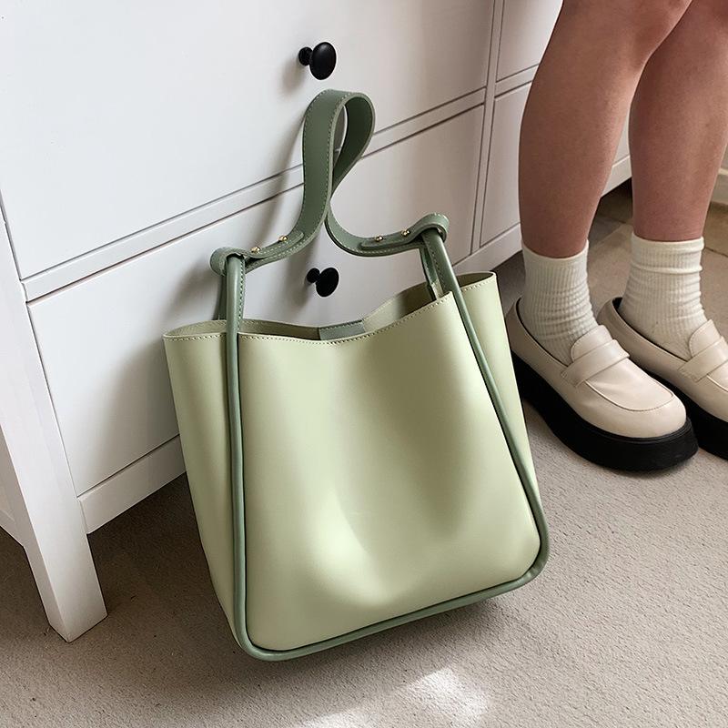 Женская сумка в корейском стиле, сумка-ведро на одно плечо, портативная сумка большой вместимости, сумка для матери