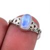 Natural Rainbow Moonstone Gemstone 925 Solid Sterling Silver Ring Size 6 O0v22