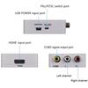 HDMI 2AV RCA/CVSB L/R видео к HDMI-совместимому адаптеру AV-скалера HD Video Converter Box 1080P Поддержка NTSC PAL YSL