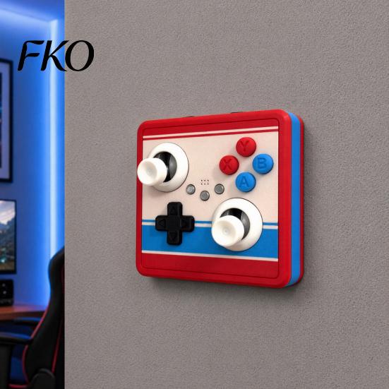 86 Type Switch Decorative Frame Retro Arcade Game Controller Light Cover, 1-Gang/2-Gang Wall Plate with Joystick XYAB Decor Buttons, Gaming