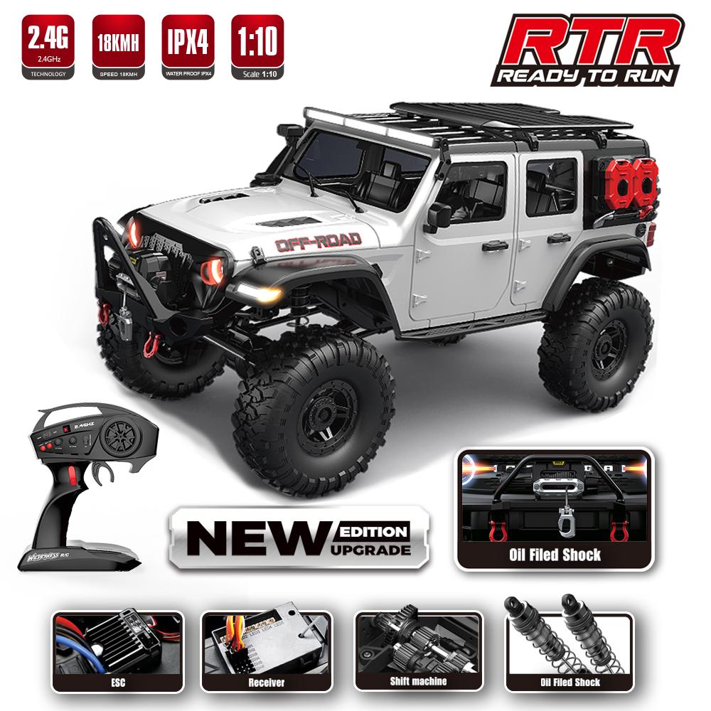 Машинка RC 1/10 HB R1011 RTR Машина на радиоуправлении 2.4G Полностью пропорциональная Скалолаз Светодиодная подсветка 4WD Внедорожный Грузовик для лазания Игрушки