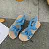 2025 лето новая корейская версия плоские пеньковые веревочные женские сандалии студенческие повседневные модные иностранные торговые пляжные сандалии большого размера женские