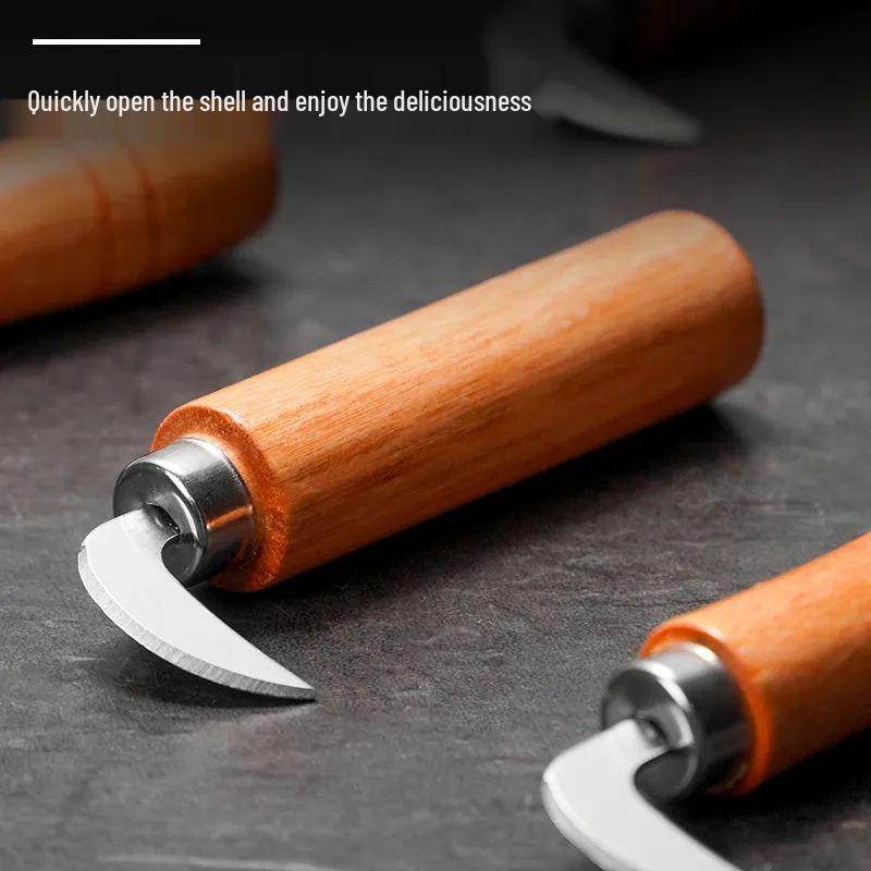 Peach & Walnut Opener: Multi-use Green Skin Knife for Peeling Walnuts.