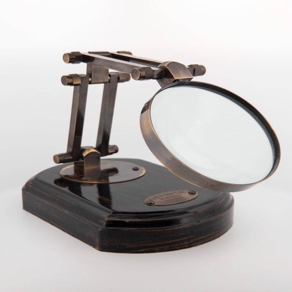 Vintage Brown Magnifying Glass – Decorative Desk Accessory, 12 Cm