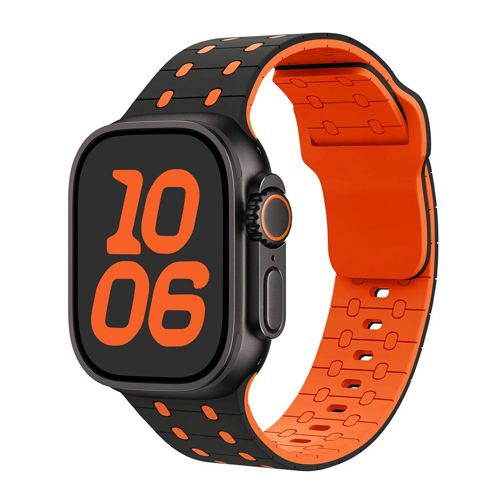 Silicone Band for Apple Watch Series 10 9 8 7 SE 6 5 4 3 2 1 42mm 41mm 40mm 38mm Stylish Adjustable Watch Strap
