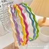 Сладкая конфетная расцветка волнистая повязка на голову - Тонкий, стильный аксессуар для волос для весенне-летних прогулок, в японском и корейском стиле