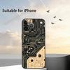 Чехол-бампер с рисунком печатной платы для iPhone 17,16,15,14,13,12,11 Plus,Pro Max,XS, Мягкий силиконовый черный