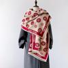 Love Plaid Imitation Cashmere Scarf for Women's Winter Scarf, Korean Version Core Yarn Shawl