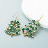 Snowflake Metal Christmas Party Christmas Tree Earrings Fashion Alloy Earrings Creative Exaggerating