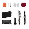 Professional Oboe C Key Semiautomatic Style Nickelplated Keys Woodwind Instrument with Oboe Reed