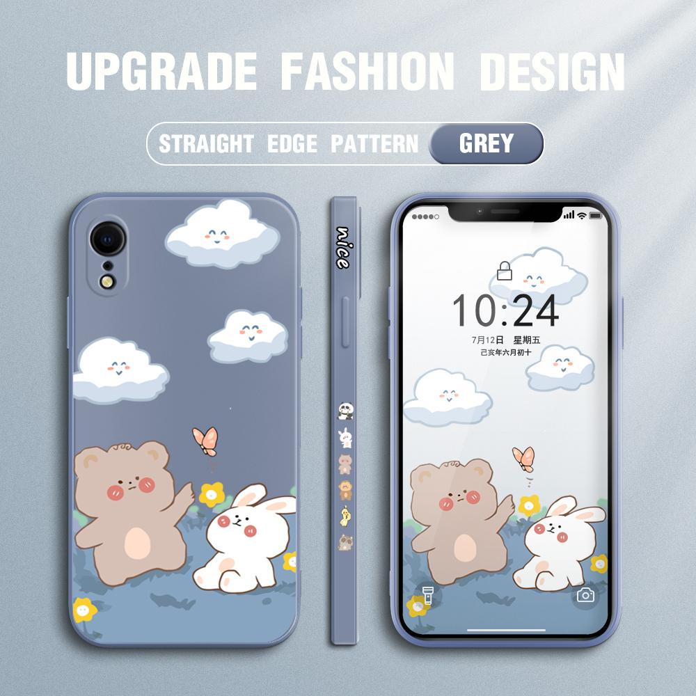 Прекрасный чехол для телефона с мультяшным медведем для Redmi Xiaomi POCO Note 10 Pro 9 9A 9T 10C 8 7 11 Lite 5G X3 M3 с квадратным краем, мягкие защитные чехлы для полной камеры