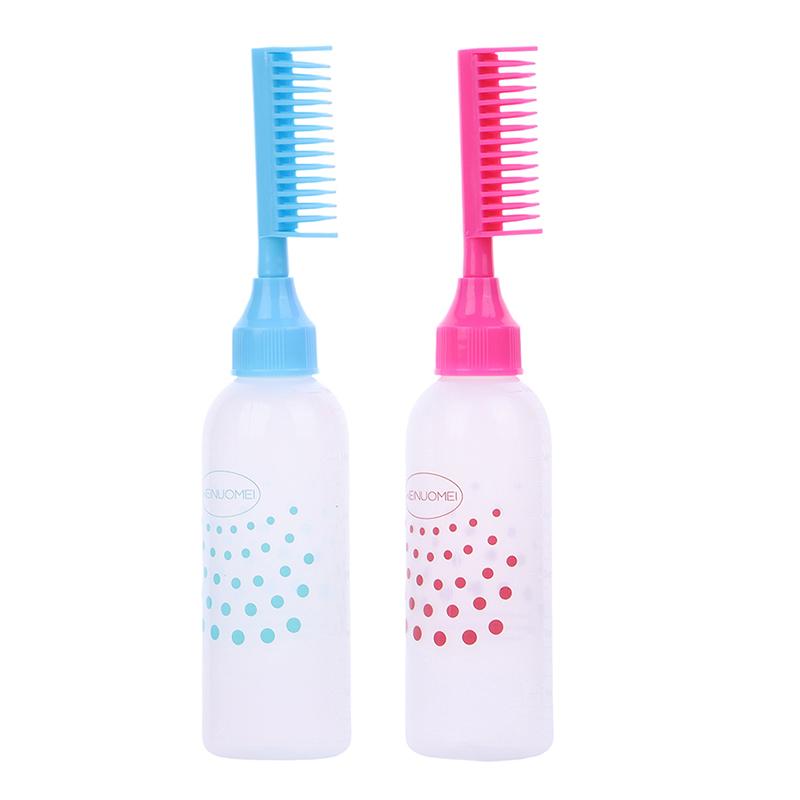 150 мл Многоцветная пластиковая многоразовая бутылка-аппликатор с расческой для окрашивания волос в салоне, инструмент для парикмахерского стайлинга