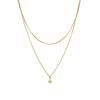 Collier Luxenter En Argent 925 Et Zircon Finition En or Jaune 18k - Najme