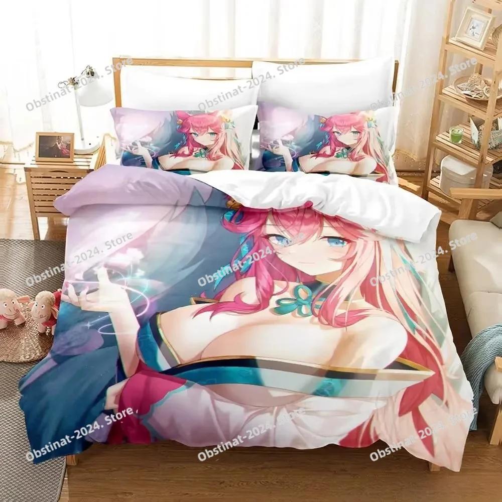 Новый Игровой Комплект Постельного Белья Spirit Blossom Ahri Пододеяльник Размеры Full Queen King Наволочка Постель С Принтом Взрослый Детская Спальня Односпальный Twin