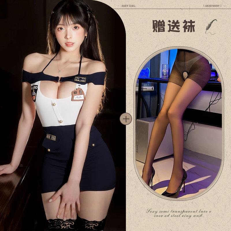 Pure lust lingerie queen suit tight cosplay sexy policewoman cos royal sister uniform