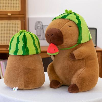 23/30см Прекрасная плюшевая игрушка Капибара-арбуз, Пушистая кукла Капибара, Коричневое животное Капибара, Мягкая игрушка Капибара, Подарок для друзей