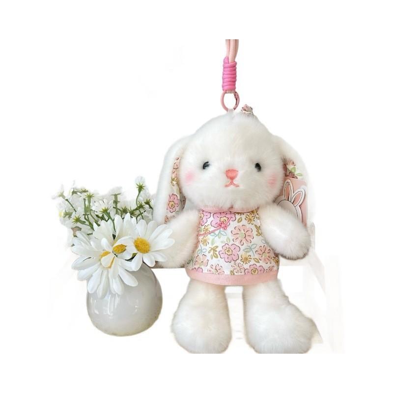 Плюшевый Заяц-Компаньон на Стол в Цветочном Платье для Детей и Взрослых
