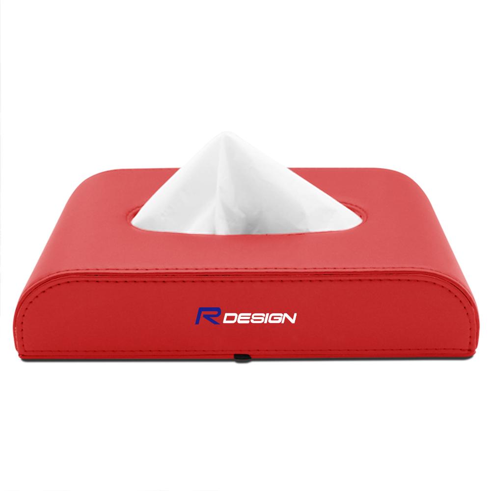 New 3D Leather Tissue Box Drawer Desktop Kitchen Napkin Storage Boxes For Volvo Rdesign T6 AWD C30 S40 S60 S70 S80 V40 V50 V70