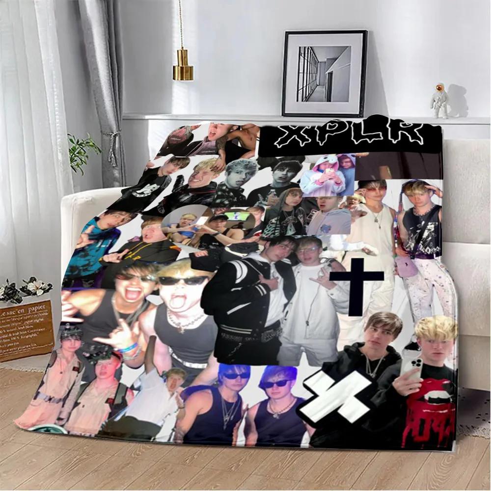 Плед с принтом Sam and Colby XPLR Пледы для пикника Теплый плед Мягкий и удобный плед Для дома Путешествий Подарок на день рождения