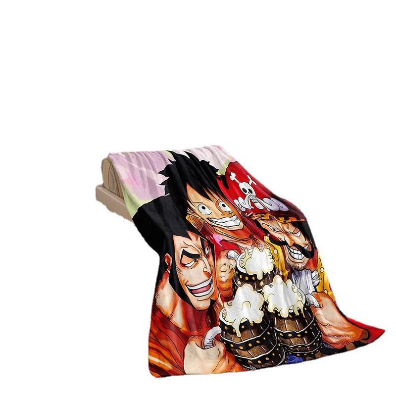 Cartoon ONE PIECE series double-sided flannel 2D digital printing blanket blanket