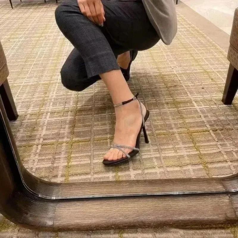 Брендовый дизайн розовые босоножки на высоком каблуке женские летние босоножки с ремешками на щиколотке женские туфли больших размеров 40 на тонком каблуке для вечеринок