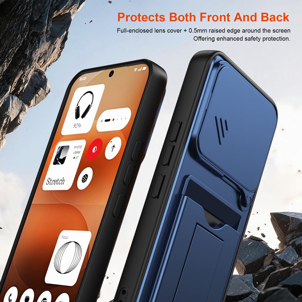 KEYSION Чехол-кошелек с держателем для карт для Nothing Phone 4A Pro, с защитой камеры-слайдера, вертикальной подставкой, противоударный