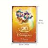 1 шт. Официальная металлическая табличка Disney к 20-летию - Винтажный коллекционный настенный декор Диснейленд Париж с волшебными персонажами, Тяжелая