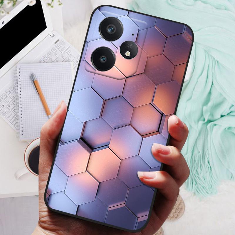 Чехол для Realme Neo7 Мягкий силиконовый чехол Черный бампер ТПУ Для чехла Realme Neo 7 Neo7 5G Funda Чехлы для телефона Матовая задняя крышка