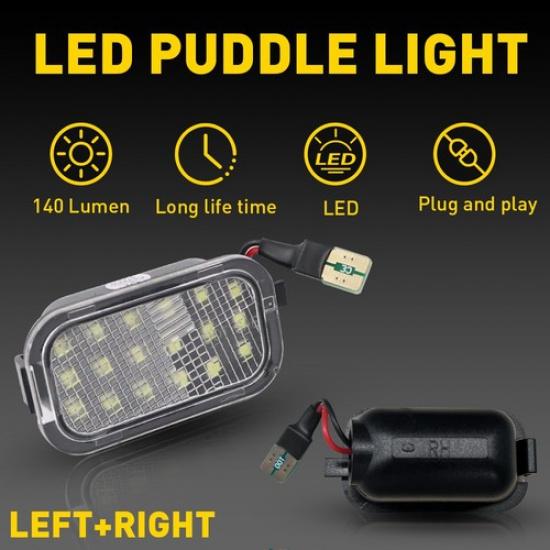 2pcs LED Side Mirror Lights Puddle 6000K For 2007-2012 Chevrolet Chevy Avalanche