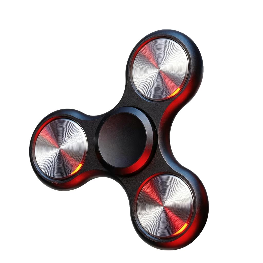 Гироскоп для пальцев Leaker Алюминиевый сплав Гироскоп для пальцев Нержавеющая сталь Большой Три Магических Декомпрессионная Вращающаяся Игрушка