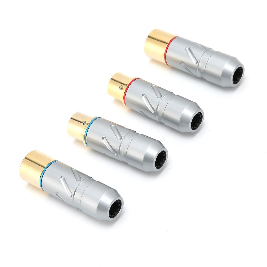 Микрофонный XLR-разъем Monoso 3-контактный или кабельный разъем из чистой меди с 24-каратным золотым покрытием микрофонный кабельный разъем