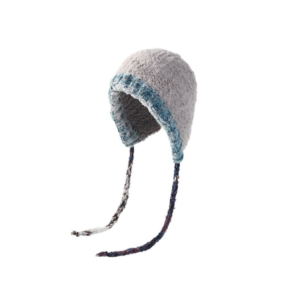Thickened Knit Cap Foldable Fisherman Cap Cute Plush Knitted Hat Winter