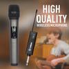 W-2 Wireless Rechargeable Microphone Home KTV Outdoor Portable Singing Performance Microphone Handheld Microphone System