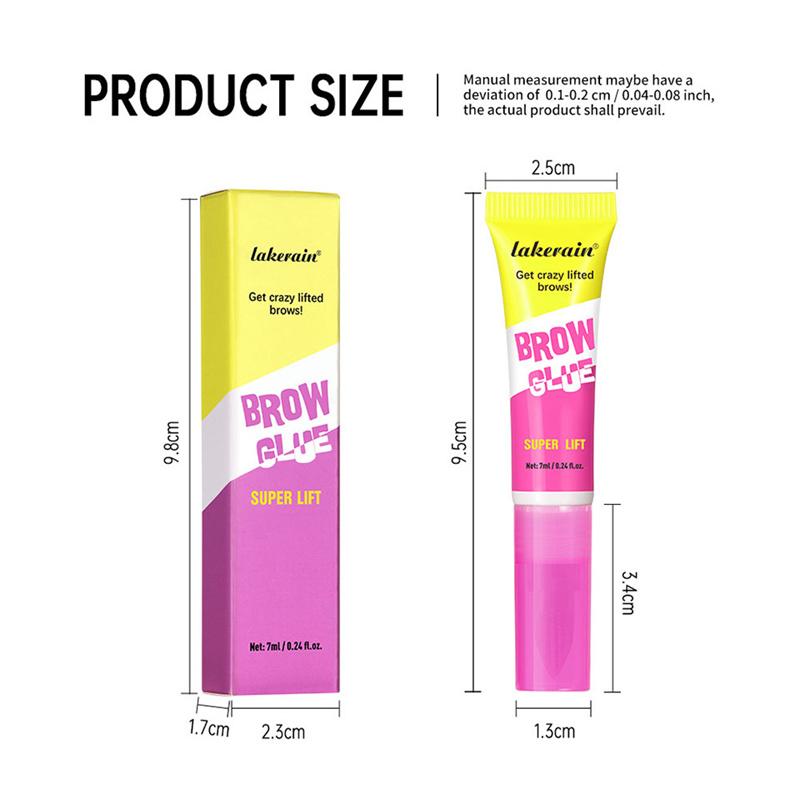 Суперлифтинг Гель-клей для бровей Crazy Lifed Brows Гель для ламинирования Стойкая фиксация и встроенная расческа Прозрачная косметика для бровей