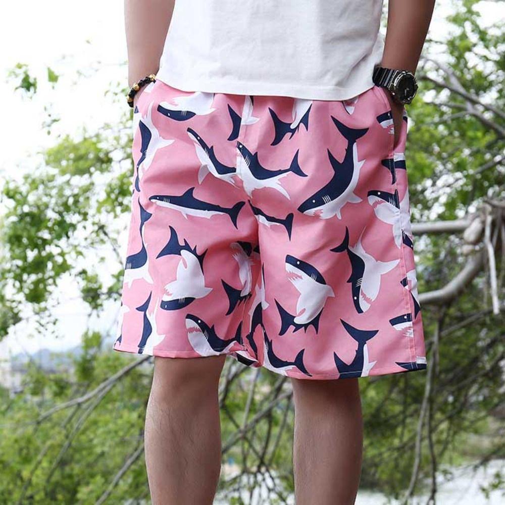 Cool Swimming Shorts Trunks Men Print Surf Shorts New Quick Dry Beach Shorts