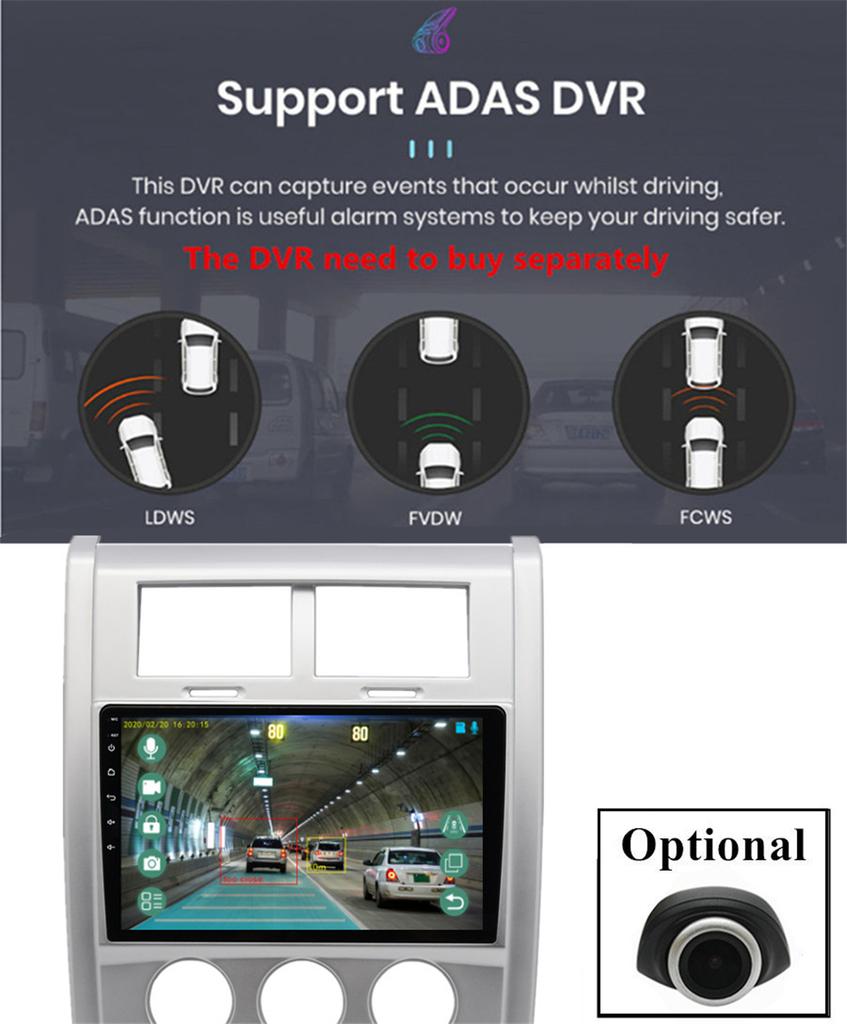 Android 14 10.1 Inch Car Stereo for Jeep Liberty 2008-2012 with CarPlay